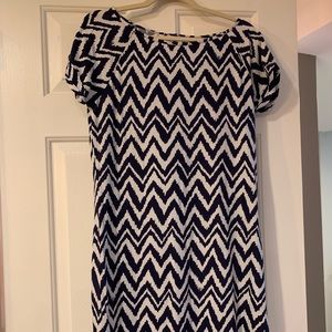 Lily Pulitzer Navy Chevron Dress Never Worn